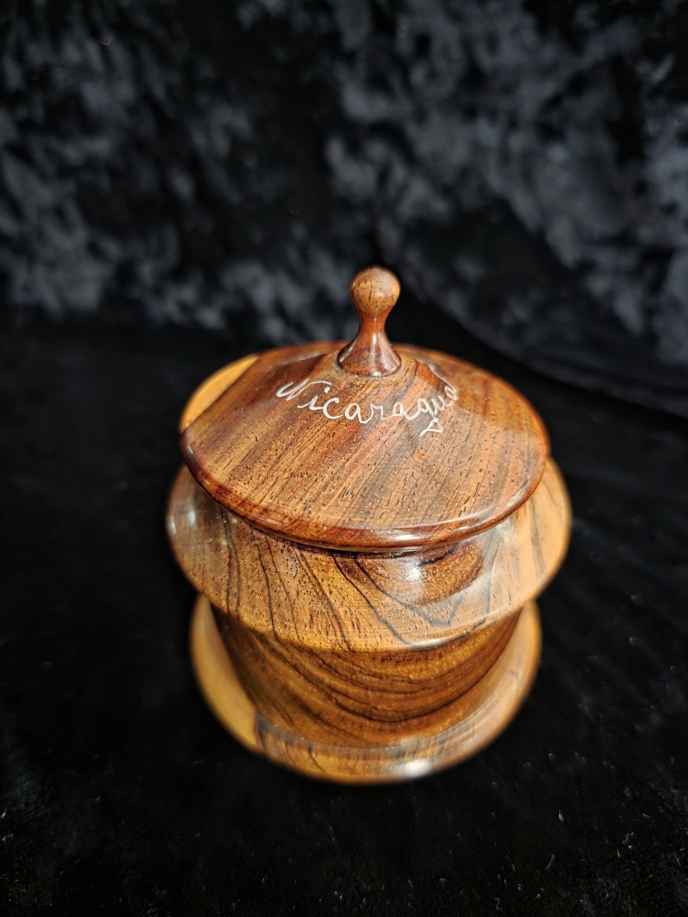 Handturned Wood Trinket Box - Natural Brown